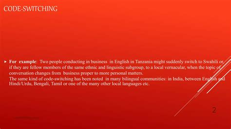 Code switching | PPTX