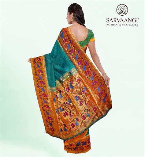 Electric Blue Color Yeola Brocade Paithani