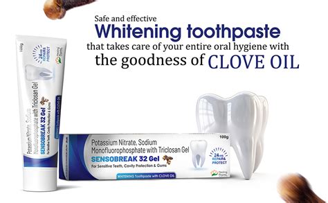 Buy Healing Pharma - Sensobreak Whitening Toothpaste Gel With Clove Oil ...