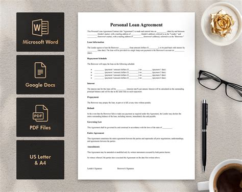 Personal Loan Agreement Template Microsoft Word
