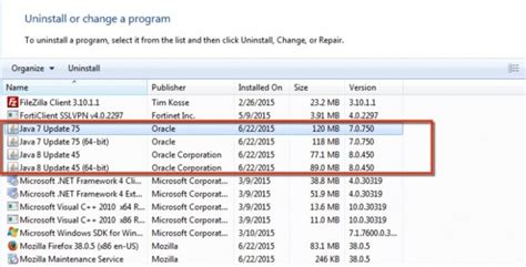 Uninstall Java TM Platform SE Binary 的图像结果