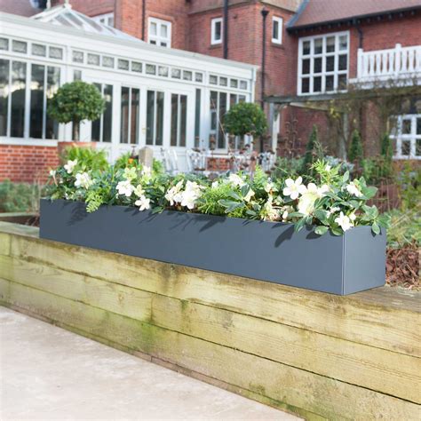Grey Metal Outdoor Planters at Tayla Hamlyn-harris blog