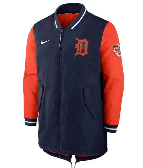 Full-Zip Navy/Orange Detroit Tigers Dugout Performance Jacket - Jackets Expert