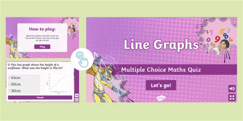 👉 Line Graphs Multiple Choice Maths Quiz - KS2 Revision