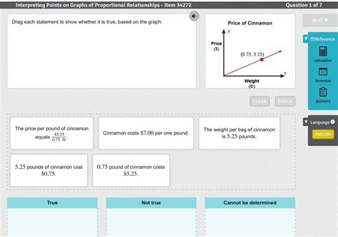 Drag each statement to show whether it is true, based on the graph ...