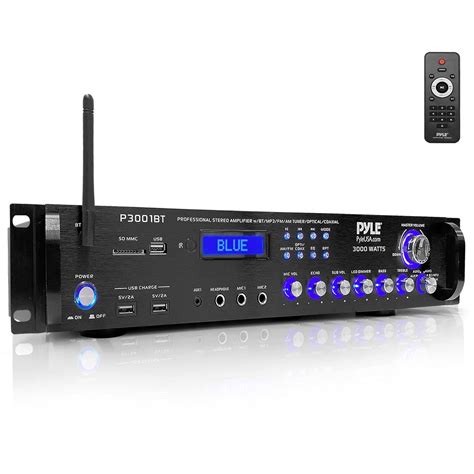 Pyle Bluetooth Hybrid Amplifier Receiver - Home Theater Pre-Amplifier ...