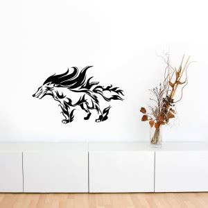 SUDARSHAN STICKER 50 cm Black Lion Wall Sticker (50 cm x 81 cm) Self ...