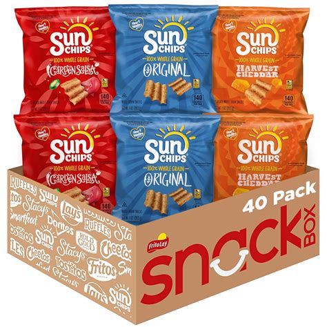 SunChips Multigrain Snacks, Variety Pack, 1 Ounce (Pack of 40) - Only ...