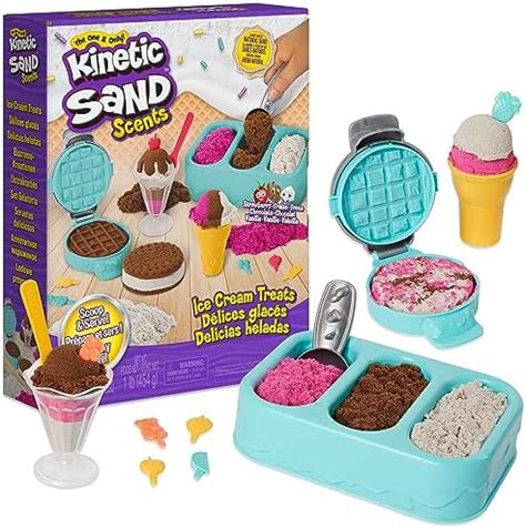 Kinetic Sand Scents, Ice Cream Treats Playset with 3 Colors of All ...