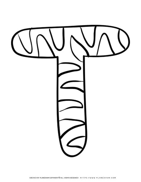 Letter T Coloring Pages