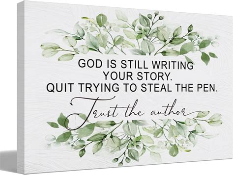 AVOI Christian Wall Art, God Is Still Writing Your Story Canvas Wall ...