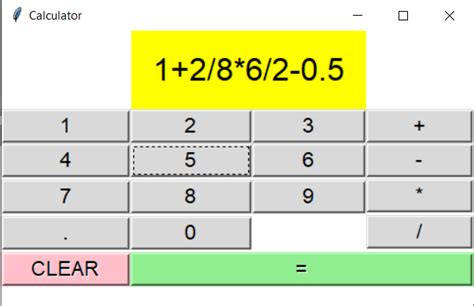 Python Tkinter Calculator 的图像结果