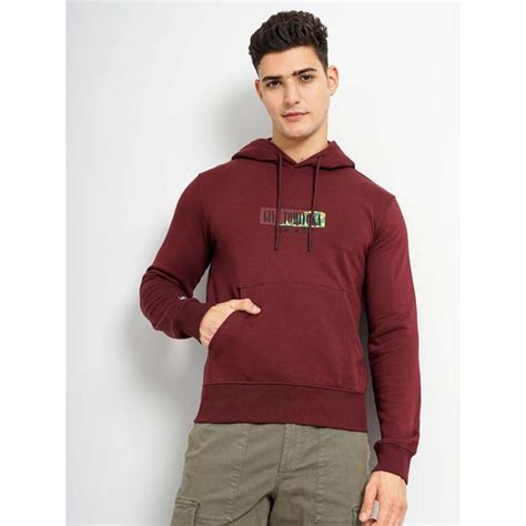 Demon Slayer - Burgundy Graphic Printed Cotton Hooded Sweatshirt ...