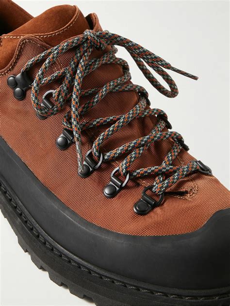 Diemme - Roccia Basso Suede and Rubber-Trimmed Canvas Hiking Boots ...