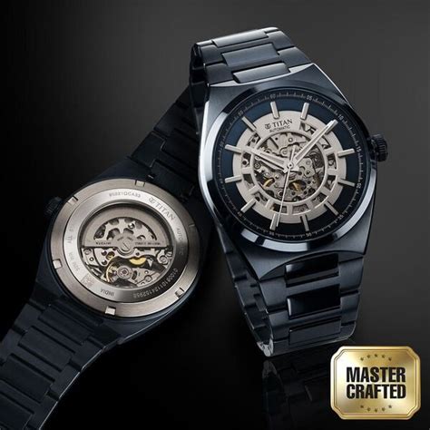 Buy Online Titan Nexus Skeletal Automatic Analog with Blue Dial Blue ...