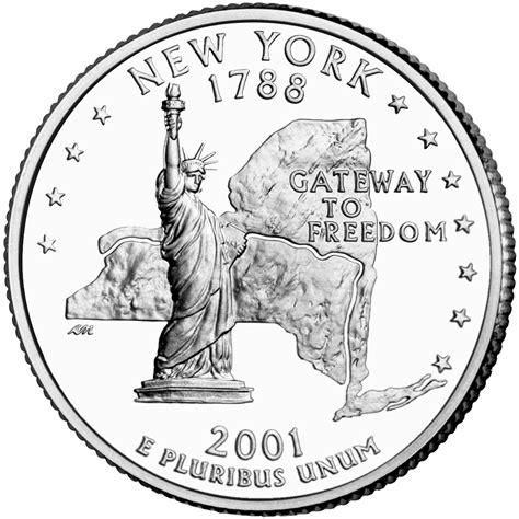 Quarter Dollar 2001 New York, Coin from United States - Online Coin Club