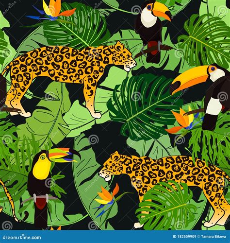 Tropical Animals Pattern 的图像结果