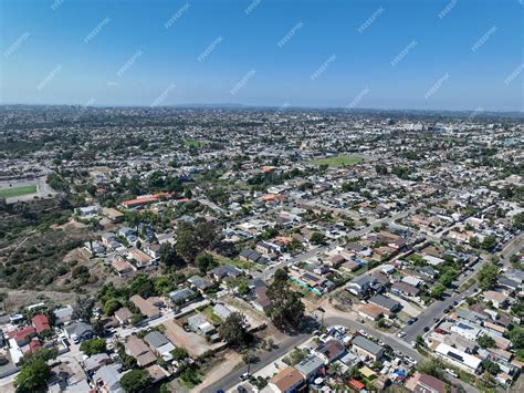 Premium Photo | Aerial view of residential houses and condos in south ...