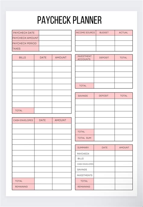 Bi Weekly Paycheck Budget Template Bi Weekly Budget Template