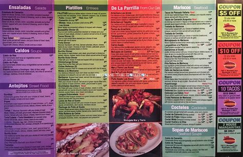 Los Arcos Mexican Grill Woodridge Carry Out Menu (Scanned Menu With Prices)
