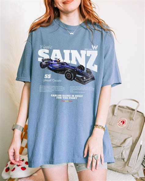 Carlos Sainz Williams F1 T-shirt, Vintage Style Racing Tee, Sainz 55 ...