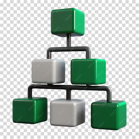 Hierarchy structure 3d model of organizational chart | Premium AI ...