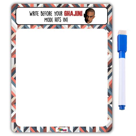 Ghajini Quoted Quirky Fridge Memo- Daily Planner with Magnetic marker ...