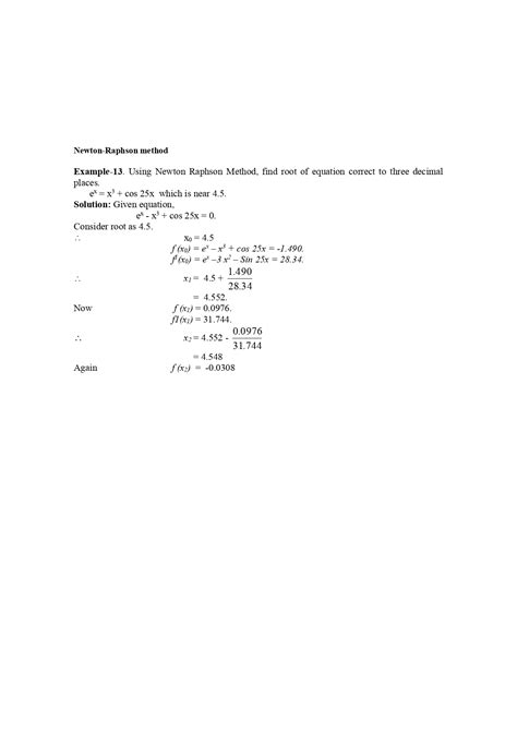 Image result for Newton-Raphson Method Problems and Solutions