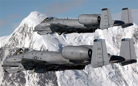 A-10 Thunderbolt II Flying Over Snowy Mountains | HD Military Aircraft ...