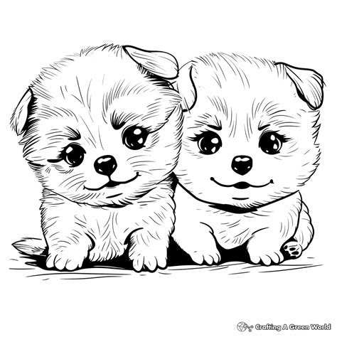 Very Cute Puppy Coloring Pages