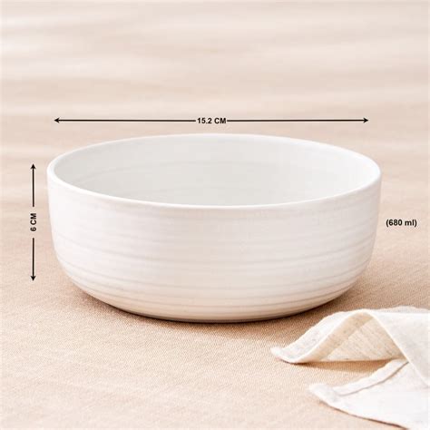 Buy Natura Albus Stoneware Cereal Bowl - 680ml from Home Centre at just ...