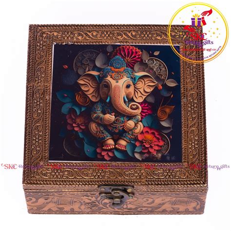 Tanjore Digital Art Pooja Box Ganesha – Sha Kapurchand & Co