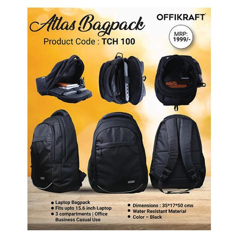 OFFIKRAFT - ATLAS BAGPACK - TCH 100 — Mudramart Corporate Giftings