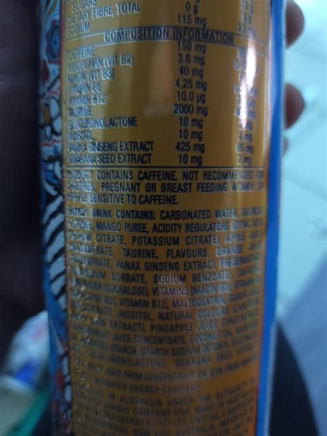 Monster Energy Mango Loco Nutrition Facts at Everett Reynolds blog
