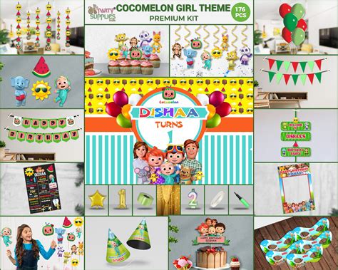 Cocomelon Girl Theme Premium Kit | Birthday Party Supplies Online ...