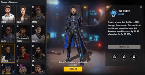 3 best Free Fire character combinations with Chrono and Andrew for ...