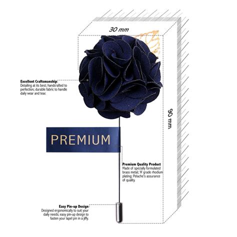 Buy A Sombre Retreat Blue Brooch Online |Buy Lapel Pin Online | Peluche.in