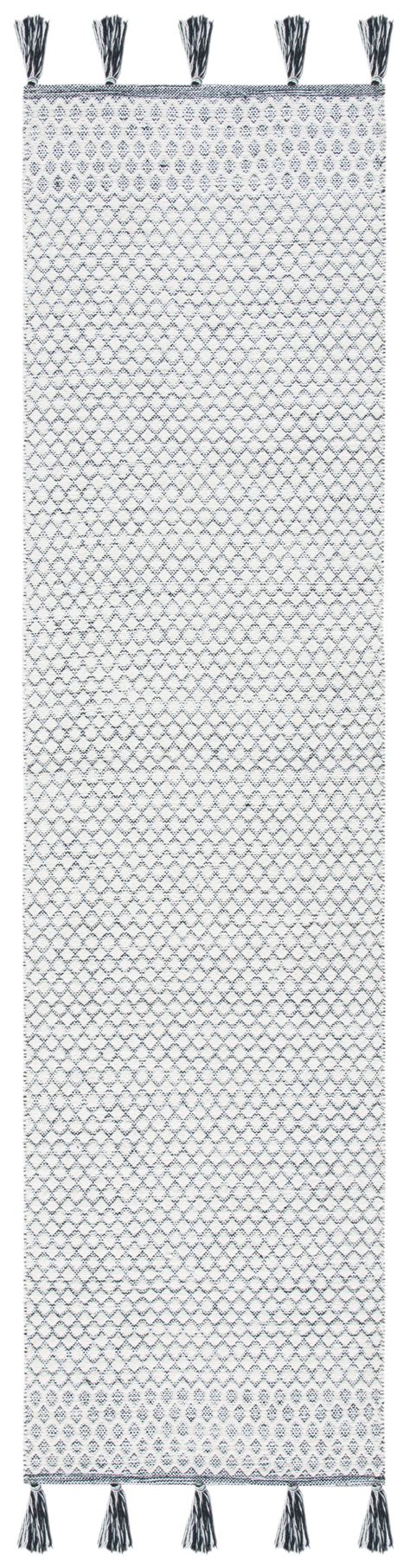 SAFAVIEH Montauk Andrew Geometric Runner Rug, Ivory/Black, 2'3" x 9 ...