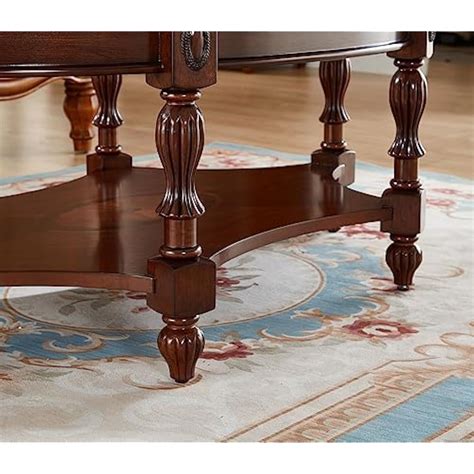 DS-HOMEPORT Traditional Solid Wood Coffee Table with Tempered India | Ubuy