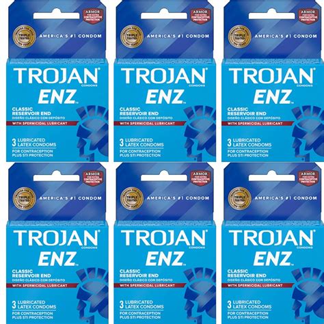 TROJAN ENZ LUBRICANT CONDOM 3-PACKS