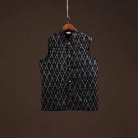 Cotton Pochampally Ikat Men Nehru Jacket