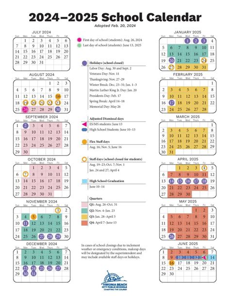 Virginia Beach City Public Schools Calendar Holidays 2025-2026 (VBCPS ...