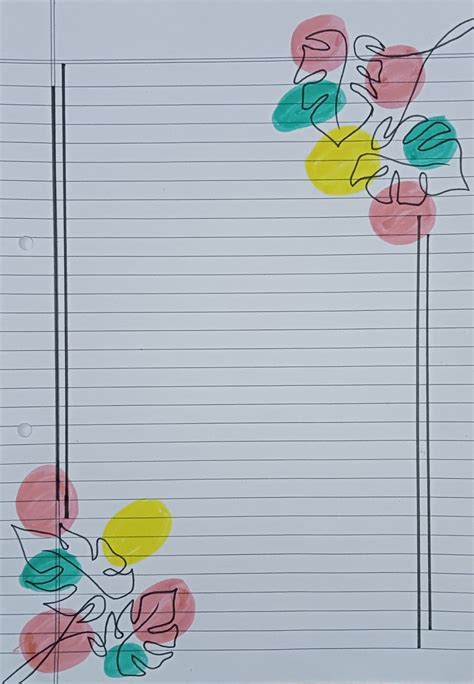 Decorate Underline Paper with Marker Brush Pen