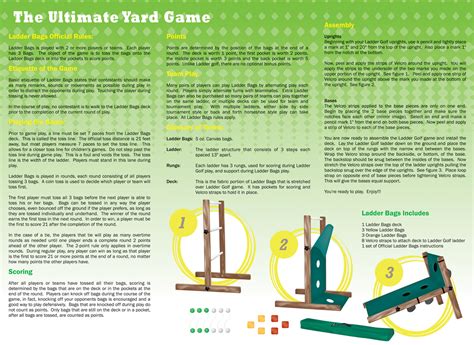 Ladder Ball Rules Printable