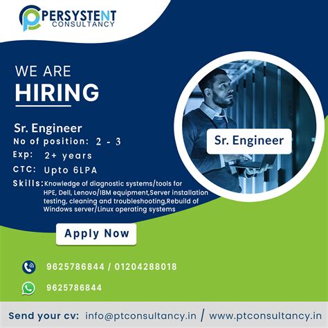 Hiring Sr. Engineer - Experience 5+ Years - Salary 6 LPA - Noida Location