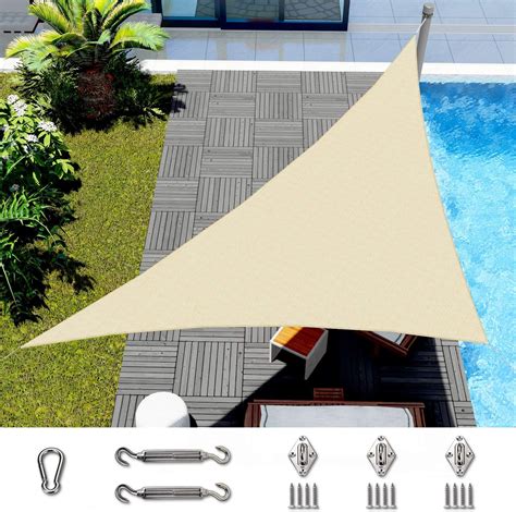 Amazon.com : Windscreen4less 8' x 8' x 11' Sun Shade Sail Right ...