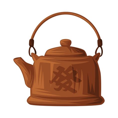 Ceramic brown teapot as china object and traditional cultural chinese ...