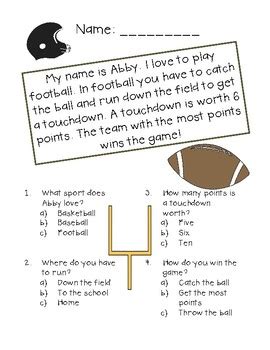 Sports Worksheet Reading 的图像结果