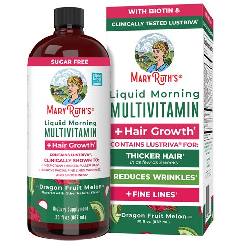 Liquid Morning Multivitamin + Hair Growth Vitamin Supplement – MaryRuth ...