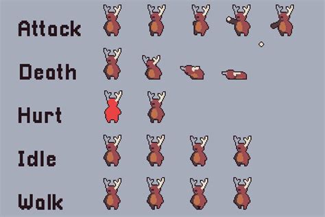 Snow Enemy Character Sprites Pixel Art - CraftPix.net | Pixel art ...